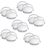 Kuber Industries Hair Massager Brush | Soft Silicone Bristles | Shampoo Brush for Hair Washing | Scalp Massager | Massager Brush For Dandruff | 12 Piece | Pack of 4 | XJWTEU | White